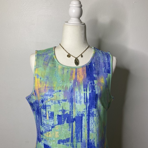 Green Blue Mesh Dress - Picture 6 of 10